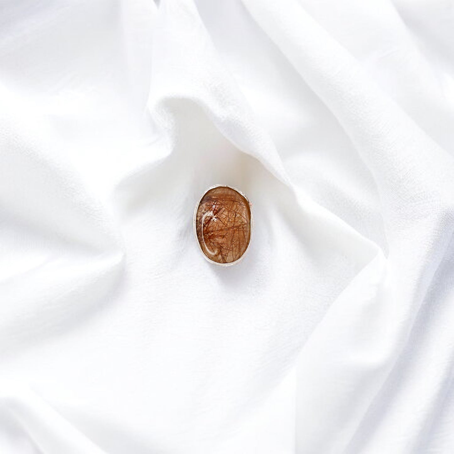 Pingente Rutilado cristal quartzo prata 950 – Fortes Jewellery