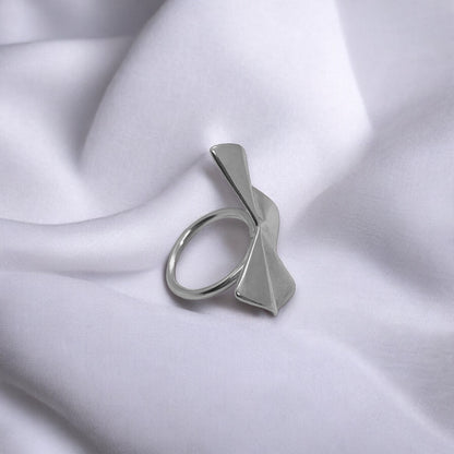 Anel Folha orgânico prata 980 Coleção Folha – Fortes Jewellery