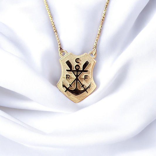 Pingente Flamengo Náutico escudo prata 950 ouro 18k – Fortes Jewellery