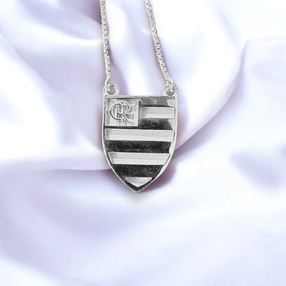 Pingente Flamengo Tradicional Rubro Negro prata 950 – Fortes Jewellery
