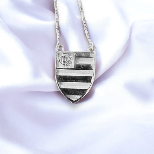 Pingente Flamengo Tradicional Rubro Negro prata 950 – Fortes Jewellery