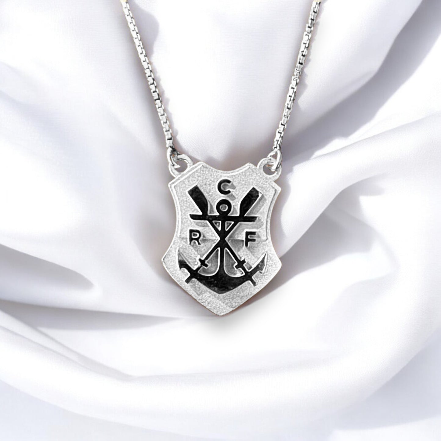 Pingente Flamengo Náutico escudo prata 950 ouro 18k – Fortes Jewellery