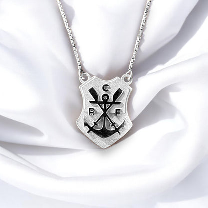 Pingente Flamengo Náutico escudo prata 950 ouro 18k – Fortes Jewellery