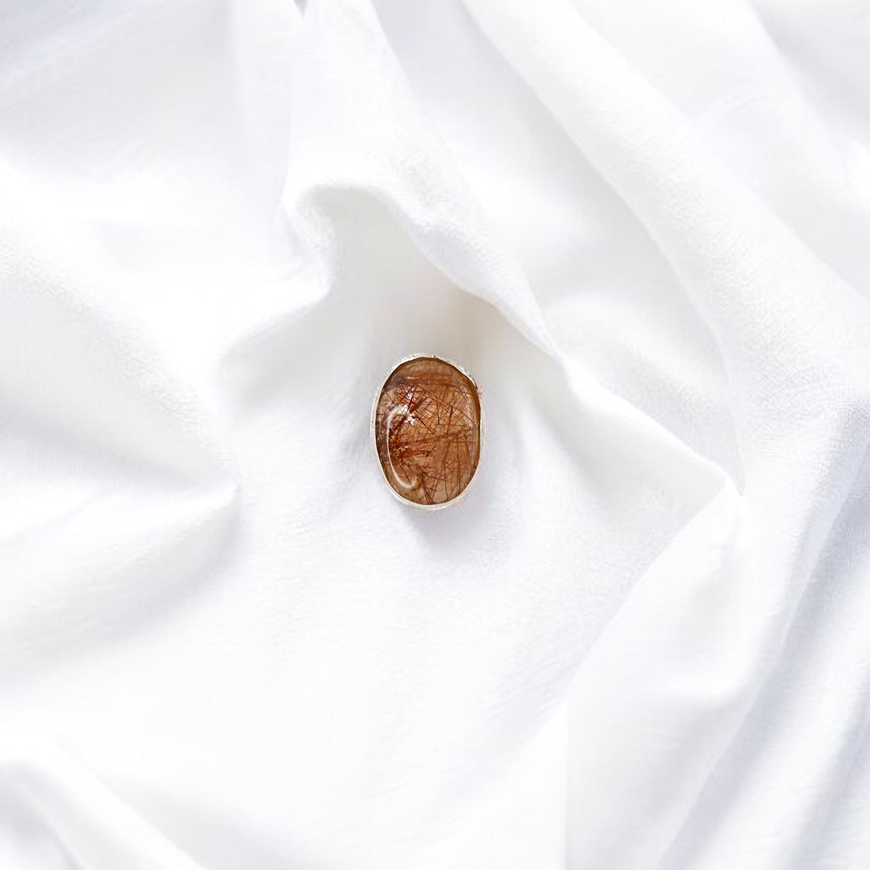 Pingente Rutilado cristal quartzo prata 950 – Fortes Jewellery