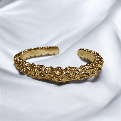 Pulseira Lava formas orgânicas prata 980 ouro 18k – Fortes Jewellery