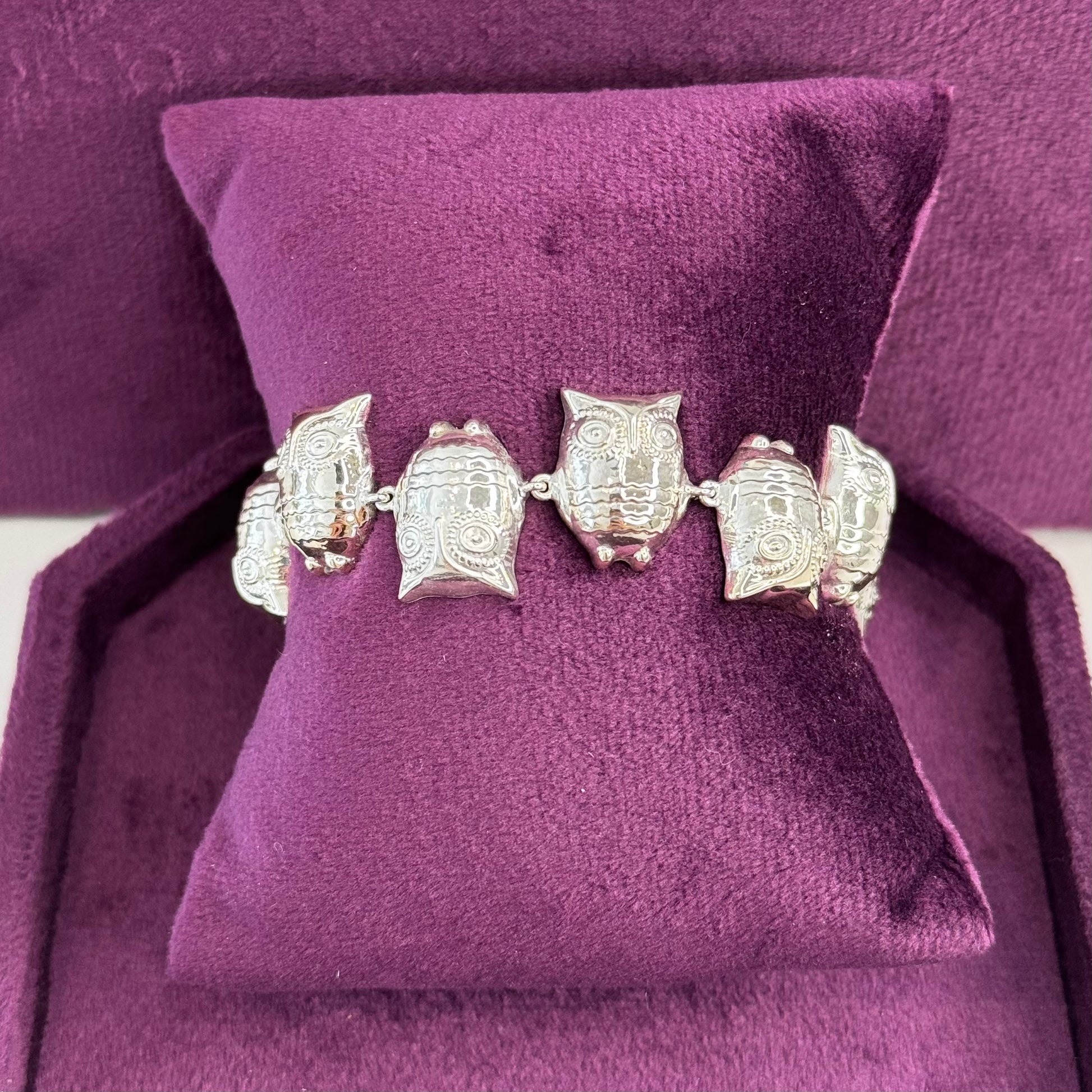 Pulseira Corujas sabedoria prata 980 artesanal – Fortes Jewellery