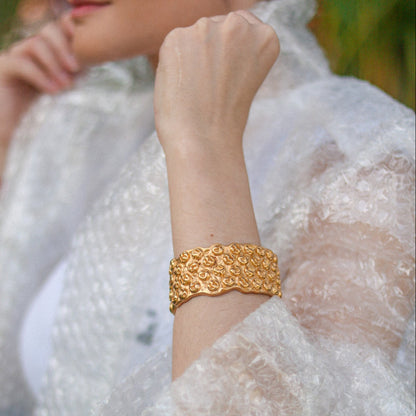Pulseira Plástico Bolha collab artesanal prata 980 – Fortes Jewellery