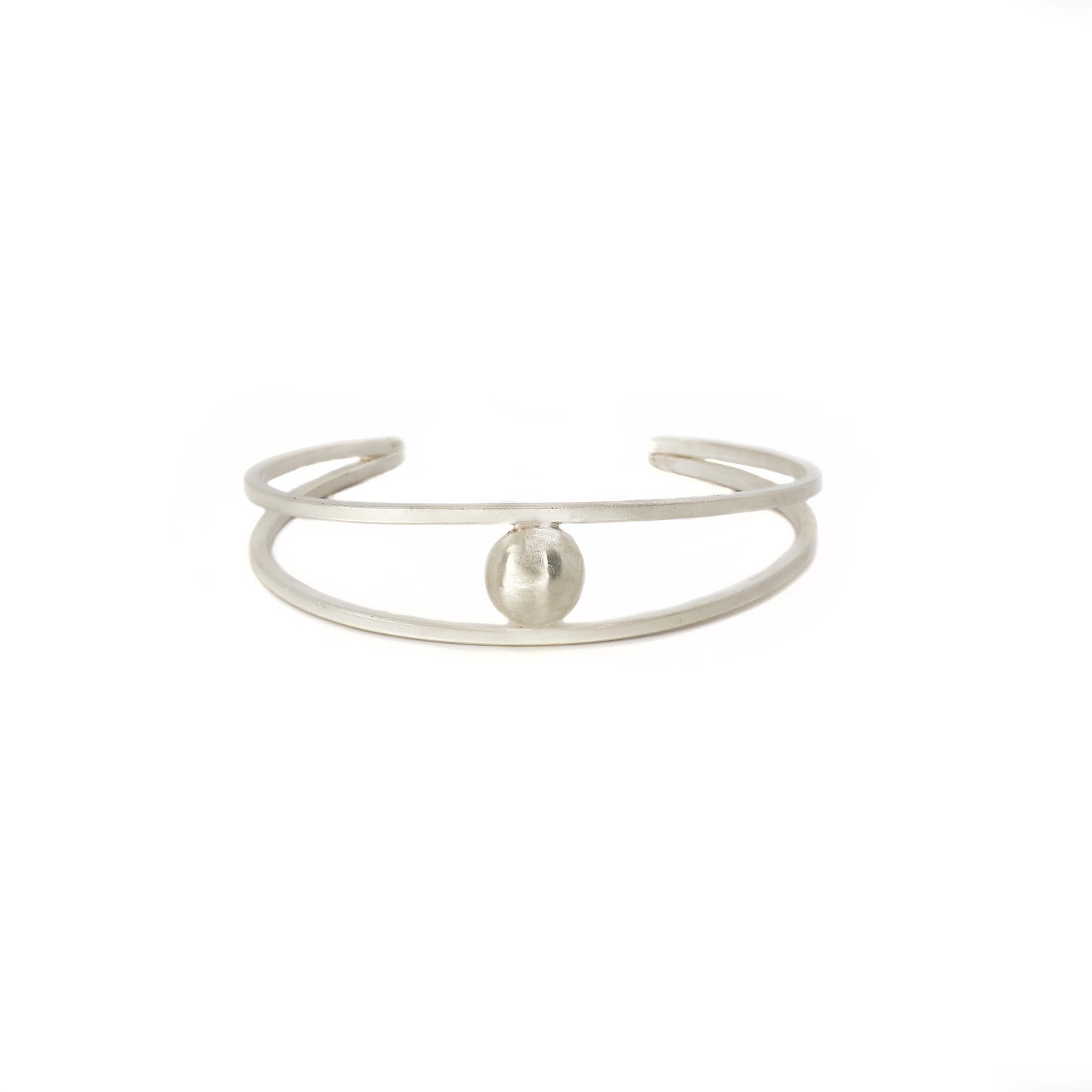 Pulseira Órbita esfera geométrica prata 980 – Fortes Jewellery