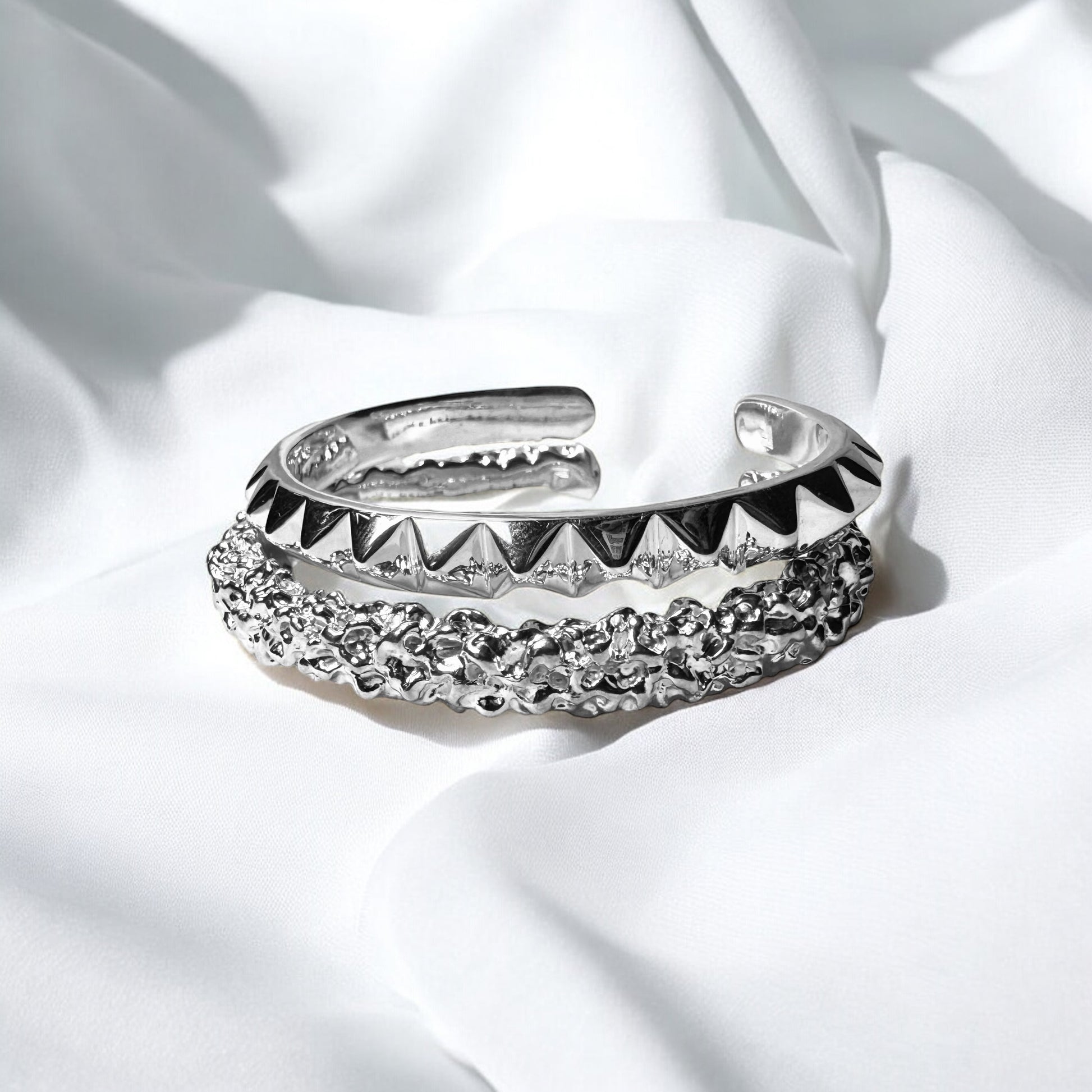 Pulseira Lava formas orgânicas prata 980 ouro 18k – Fortes Jewellery