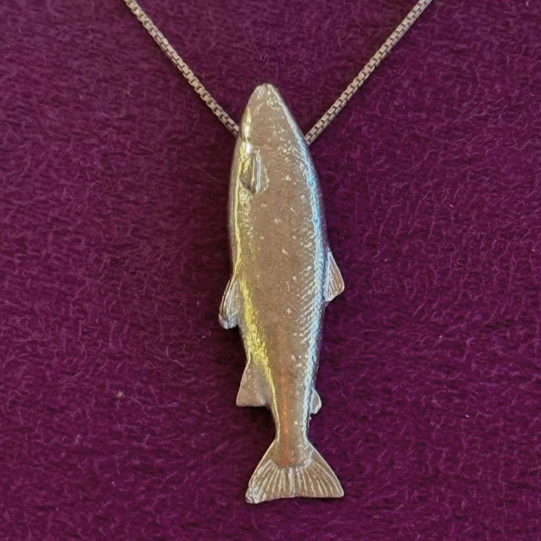 Pingente Peixe mar prata 980 ouro 18k – Fortes Jewellery